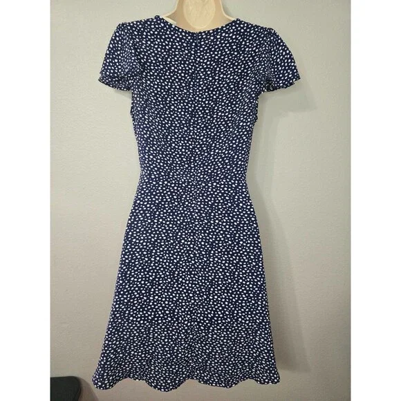 Altar'd State Navy Blue Polka Dot Dress Womens Size S Cottagecore / Milkmaid BF - Picture 5 of 7